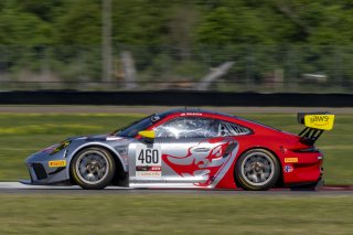 #460 Porsche 911 GT3-R (991.ii) of Andy Wilzoch, Flying Lizard Motorsports, GT America Powered by AWS, SRO3, SRO America, NOLA Motorsports Park, New Orleans, LA, April 2023.
 | Brian Cleary/SRO