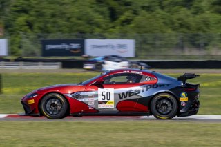 #50 Aston Martin Vantage GT4 of Ross Chouest, Chouest Povoledo Racing, GT America Powered by AWS, GT4, SRO America, NOLA Motorsports Park, New Orleans, LA, April 2023.
 | Brian Cleary/SRO