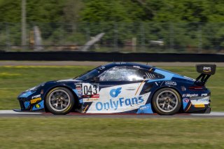 #043 Porsche 911 GT3-R(991.ii) of Alex Vogel, OnlyFans Racing with P1 Group by MRS, GT America Powered by AWS, SRO3, SRO America, NOLA Motorsports Park, New Orleans, LA, April 2023.
 | Brian Cleary/SRO