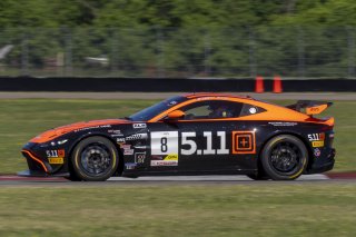 #8 Aston Martin Vantage AMR GT4 of Elias Sabo, Flying Lizard Motorsports, GT America Powered by AWS, GT4, SRO America, NOLA Motorsports Park, New Orleans, LA, April 2023.
 | Brian Cleary/SRO