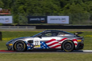 #77 Aston Martin Vantage AMR GT4 of Paul Keebler, TR3 Racing, GT America Powered by AWS, GT4, SRO America, NOLA Motorsports Park, New Orleans, LA, April 2023.
 | Brian Cleary/SRO
