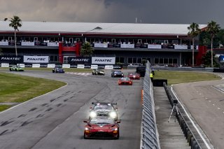 #50 Aston Martin Vantage GT4 of Ross Chouest, Chouest Povoledo Racing, GT America Powered by AWS, GT4, SRO America, NOLA Motorsports Park, New Orleans, LA, April 2023.
 | Brian Cleary/SRO