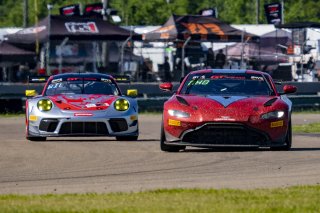 #50 Aston Martin Vantage GT4 of Ross Chouest, Chouest Povoledo Racing, GT America Powered by AWS, GT4, SRO America, NOLA Motorsports Park, New Orleans, LA, April 2023.
 | Brian Cleary/SRO