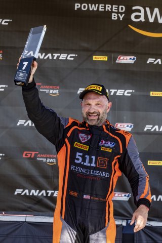 #8 Aston Martin Vantage AMR GT4 of Elias Sabo, Flying Lizard Motorsports, GT America Powered by AWS, GT4, SRO America, NOLA Motorsports Park, New Orleans, LA, April 2023.
 | Brian Cleary/SRO