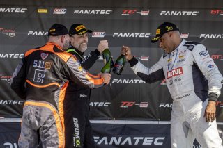 #69 Aston Martin Vantage AMR GT4 of Todd Coleman, Archangel Motorsports, GT America Powered by AWS, GT4, #099 Porsche 718 Cayman GT4 RS Clubsport of Robb Holland, Rotek Racing, #8 Aston Martin Vantage AMR GT4 of Elias Sabo, Flying Lizard Motorsports, SRO  | Brian Cleary/SRO