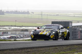 #2 Aston Martin Vantage AMR GT4 of Jason Bell, Flying Lizard Motorsports, GT America Powered by AWS, GT4, SRO America, Sonoma Raceway, Sonoma, CA, April 2023.
 | Brian Cleary/SRO