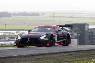 #27 Mercedes-AMG GT3 of Jason Daskalos, CRP Racing, GT America Powered by AWS, SRO3, SRO America, Sonoma Raceway, Sonoma, CA, April 2023.
 | Brian Cleary/SRO