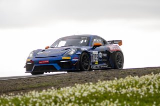 #099 Porsche 718 Cayman GT4 RS Clubsport of Robb Holland, Rotek Racing, GT America Powered by AWS, GT4, SRO America, Sonoma Raceway, Sonoma, CA, April 2023. | Brian Cleary/SRO