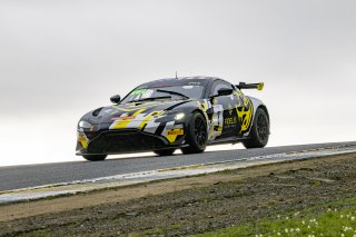 #2 Aston Martin Vantage AMR GT4 of Jason Bell, Flying Lizard Motorsports, GT America Powered by AWS, GT4, SRO America, Sonoma Raceway, Sonoma, CA, April 2023.
 | Brian Cleary/SRO