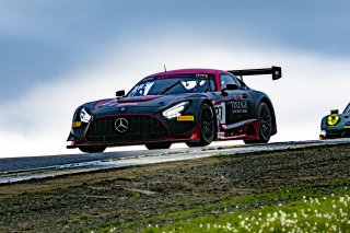 #27 Mercedes-AMG GT3 of Jason Daskalos, CRP Racing, GT America Powered by AWS, SRO3, SRO America, Sonoma Raceway, Sonoma, CA, April 2023.
 | Brian Cleary/SRO