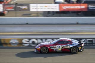 #50 Aston Martin Vantage GT4 of Ross Chouest, Chouest Povoledo Racing, GT America Powered by AWS, GT4, SRO America, Sonoma Raceway, Sonoma, CA, April 2023.
 | Brian Cleary/SRO