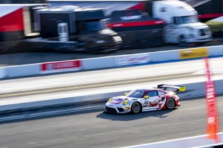 #460 Porsche 911 GT3-R (991.ii) of Andy Wilzoch, Flying Lizard Motorsports, GT America Powered by AWS, SRO3, SRO America, Sonoma Raceway, Sonoma, CA, April 2023.
 | Brian Cleary/SRO
