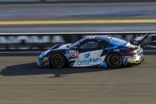 #043 Porsche 911 GT3-R(991.ii) of Alex Vogel, OnlyFans Racing with P1 Group by MRS, GT America Powered by AWS, SRO3, SRO America, Sonoma Raceway, Sonoma, CA, April 2023.
 | Brian Cleary/SRO