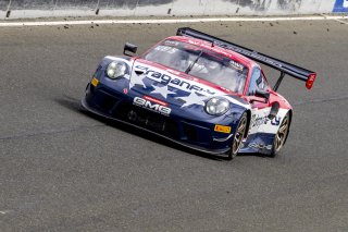 #032 Porsche 911 GT3-R (991.ii) of Kyle Washington, GMG Racing, GT America Powered by AWS, SRO3, SRO America, Sonoma Raceway, Sonoma, CA, April 2023.
 | Brian Cleary/SRO