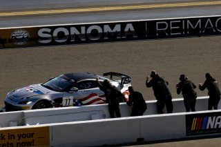 #77 Aston Martin Vantage AMR GT4 of Paul Keebler and Jon Branam, TR3 Racing, Pirelli GT4 America, Am, SRO America, Sonoma Raceway, Sonoma, CA, April 2023.
 | Brian Cleary/SRO