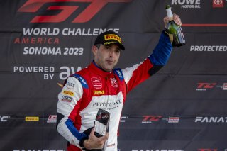 #77 Aston Martin Vantage AMR GT4 of Paul Keebler, TR3 Racing, GT America Powered by AWS, GT4, SRO America, Sonoma Raceway, Sonoma, CA, April 2023.
 | Brian Cleary/SRO