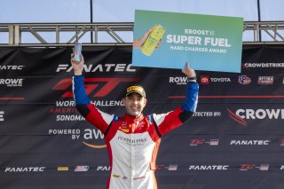 #77 Aston Martin Vantage AMR GT4 of Paul Keebler, TR3 Racing, GT America Powered by AWS, GT4, SRO America, Sonoma Raceway, Sonoma, CA, April 2023.
 | Brian Cleary/SRO