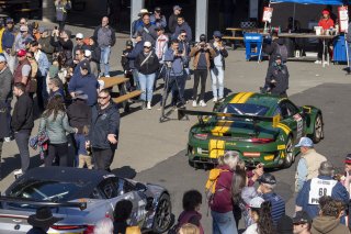 #120 Porsche 911 GT3-R (991.ii) of Adam Adelson, Wright Motorsports, GT America Powered by AWS, SRO3, SRO America, Sonoma Raceway, Sonoma, CA, April 2023.
 | Brian Cleary/SRO