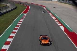 #8 Aston Martin Vantage AMR GT4 of Elias Sabo and Andy Lee, Flying Lizards Motorsports, Pirelli GT4 America, Pro-Am, SRO America, Circuit of the Americas, Austin TX, May 2023.
 | Brian Cleary/SRO