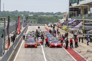 #04 Mercedes-AMG GT3 of George Kurtz, Crowdstrike by Riley, GT America Powered by AWS, SRO3, #56 Ferrari 458 Italia of Johnny O'Connell, SKI Autosports, SRO America, Circuit of the Americas, Austin TX, May 2023.
 | Brian Cleary/SRO