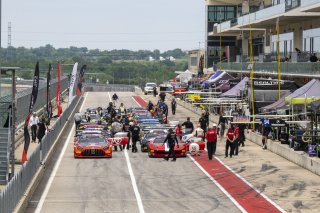 #04 Mercedes-AMG GT3 of George Kurtz, Crowdstrike by Riley, GT America Powered by AWS, SRO3, #56 Ferrari 458 Italia of Johnny O'Connell, SKI Autosports, SRO America, Circuit of the Americas, Austin TX, May 2023.
 | Brian Cleary/SRO