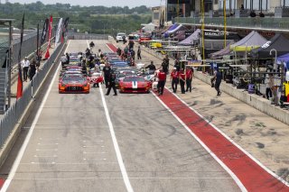 #04 Mercedes-AMG GT3 of George Kurtz, Crowdstrike by Riley, GT America Powered by AWS, SRO3, #56 Ferrari 458 Italia of Johnny O'Connell, SKI Autosports, SRO America, Circuit of the Americas, Austin TX, May 2023.
 | Brian Cleary/SRO