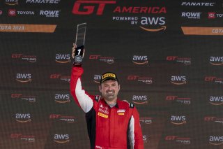 #50 Aston Martin Vantage GT4 of Ross Chouest, Chouest Povoledo Racing, GT America Powered by AWS, GT4, SRO America, Circuit of the Americas, Austin TX, May 2023.
 | Brian Cleary/SRO