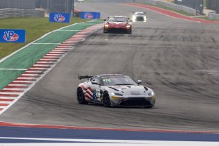 #77 Aston Martin Vantage AMR GT4 of Paul Kiebler, TR3 Racing, GT America Powered by AWS, GT4, SRO America, Circuit of the Americas, Austin TX, May 2023.
 | Brian Cleary/SRO