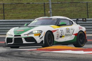 #21 Toyota Gazoo Racing GR Supra GT4 of Nicholas Shanny, Carrus Callas Raceteam, GT America Powered by AWS, GT4, SRO America, Circuit of the Americas, Austin TX, May 2023.
 | Brian Cleary/SRO