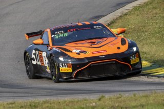 #8 Aston Martin Vantage AMR GT4 of Elias Sabo, Flying Lizard Motorsports, GT America Powered by AWS, GT4, SRO America, VIRginia International Raceway, Alton VA, June 2023.
 | Brian Cleary/SRO