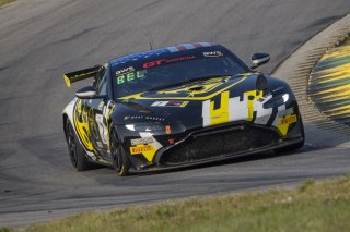 #2 Aston Martin Vantage AMR GT4 of Jason Bell, Flying Lizard Motorsports, GT America Powered by AWS, GT4, SRO America, VIRginia International Raceway, Alton VA, June 2023.
 | Brian Cleary/SRO