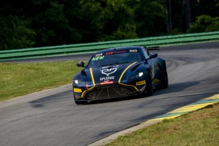 #25 Aston Martin Vantage AMR GT4 of Gray Newell, Heart of Racing Team, GT America Powered by AWS, GT4, SRO America, VIRginia International Raceway, Alton VA, June 2023.
 | Brian Cleary/SRO