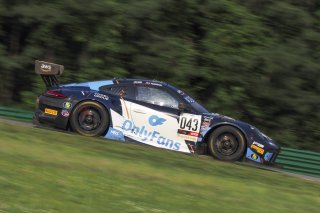 #043 Porsche 911 GT3-R(991.ii) of Alex Vogel, OnlyFans Racing with P1 Group by MRS, GT America Powered by AWS, SRO3, SRO America, VIRginia International Raceway, Alton VA, June 2023.
 | Brian Cleary/SRO