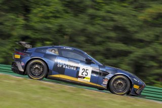 #25 Aston Martin Vantage AMR GT4 of Gray Newell, Heart of Racing Team, GT America Powered by AWS, GT4, SRO America, VIRginia International Raceway, Alton VA, June 2023.
 | Brian Cleary/SRO