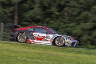 #460 Porsche 911 GT3-R (991.ii) of Andy Wilzoch, Flying Lizard Motorsports, GT America Powered by AWS, SRO3, SRO America, VIRginia International Raceway, Alton VA, June 2023.
 | Brian Cleary/SRO