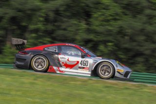 #460 Porsche 911 GT3-R (991.ii) of Andy Wilzoch, Flying Lizard Motorsports, GT America Powered by AWS, SRO3, SRO America, VIRginia International Raceway, Alton VA, June 2023.
 | Brian Cleary/SRO