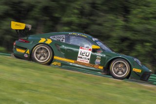 #120 Porsche 911 GT3-R (991.ii) of Adam Adelson, Wright Motorsports, GT America Powered by AWS, SRO3, SRO America, VIRginia International Raceway, Alton VA, June 2023.
 | Brian Cleary/SRO