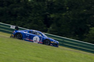 #3 Audi R8-LMS of Johnny O'Connell. SKI Autosports, GT America Powered by AWS, SRO3, SRO America, VIRginia International Raceway, Alton VA, June 2023.
 | Brian Cleary/SRO
