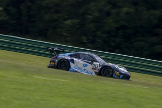 #043 Porsche 911 GT3-R(991.ii) of Alex Vogel, OnlyFans Racing with P1 Group by MRS, GT America Powered by AWS, SRO3, SRO America, VIRginia International Raceway, Alton VA, June 2023.
 | Brian Cleary/SRO