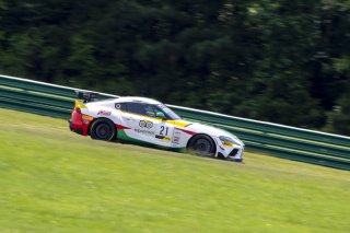 #21 Toyota Gazoo Racing GR Supra GT4 of Nicholas Shanny, Carrus Callas Raceteam, GT America Powered by AWS, GT4, SRO America, VIRginia International Raceway, Alton VA, June 2023.
 | Brian Cleary/SRO