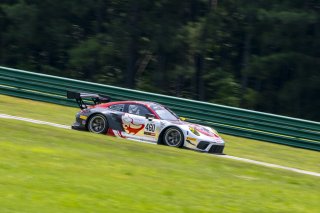 #460 Porsche 911 GT3-R (991.ii) of Andy Wilzoch, Flying Lizard Motorsports, GT America Powered by AWS, SRO3, SRO America, VIRginia International Raceway, Alton VA, June 2023.
 | Brian Cleary/SRO