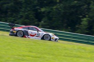 #460 Porsche 911 GT3-R (991.ii) of Andy Wilzoch, Flying Lizard Motorsports, GT America Powered by AWS, SRO3, SRO America, VIRginia International Raceway, Alton VA, June 2023.
 | Brian Cleary/SRO