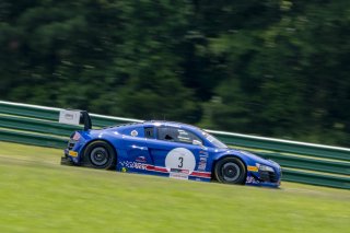 #3 Audi R8-LMS of Johnny O'Connell. SKI Autosports, GT America Powered by AWS, SRO3, SRO America, VIRginia International Raceway, Alton VA, June 2023.
 | Brian Cleary/SRO