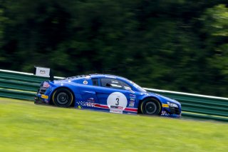 #3 Audi R8-LMS of Johnny O'Connell. SKI Autosports, GT America Powered by AWS, SRO3, SRO America, VIRginia International Raceway, Alton VA, June 2023.
 | Brian Cleary/SRO