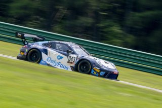 #043 Porsche 911 GT3-R(991.ii) of Alex Vogel, OnlyFans Racing with P1 Group by MRS, GT America Powered by AWS, SRO3, SRO America, VIRginia International Raceway, Alton VA, June 2023.
 | Brian Cleary/SRO