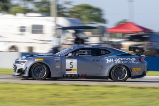 #5 Chevrolet Camaro GT4.R of Tony Gaples, Blackdog Speed Shop, GT America Powered by AWS, GT4, SRO America, Sebring International Raceway, Sebring, FL, September 2023.
 | Brian Cleary/SRO