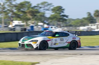 #21 Toyota Gazoo Racing GR Supra GT4 of Nicholas Shanny, Carrus Callas Raceteam, GT America Powered by AWS, GT4, SRO America, Sebring International Raceway, Sebring, FL, September 2023.
 | Brian Cleary/SRO