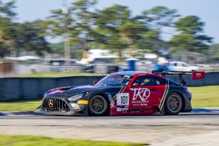 #101 Mercedes-AMG GT3 of Memo Gidley, TKO Motorsports, GT America Powered by AWS, SRO3, SRO America, Sebring International Raceway, Sebring, FL, September 2023.
 | Brian Cleary/SRO