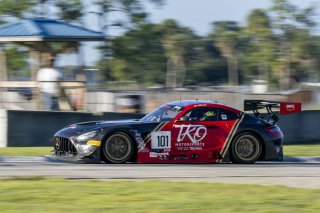 #101 Mercedes-AMG GT3 of Memo Gidley, TKO Motorsports, GT America Powered by AWS, SRO3, SRO America, Sebring International Raceway, Sebring, FL, September 2023.
 | Brian Cleary/SRO
