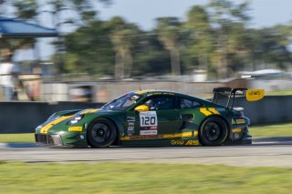 #120 Porsche 911 GT3-R (991.ii) of Adam Adelson, Wright Motorsports, GT America Powered by AWS, SRO3, SRO America, Sebring International Raceway, Sebring, FL, September 2023.
 | Brian Cleary/SRO